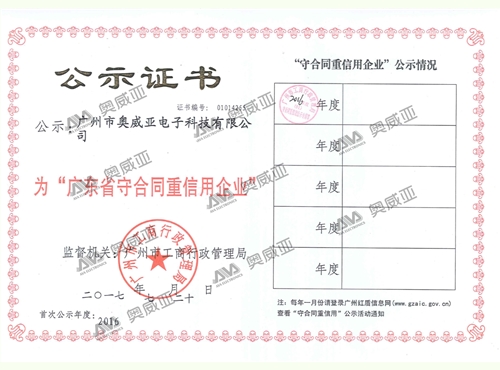 广东省守合同重信用